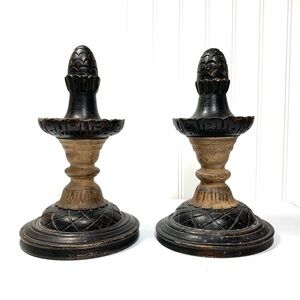 Antique Handmade Decorative Wood Newel Post Caps